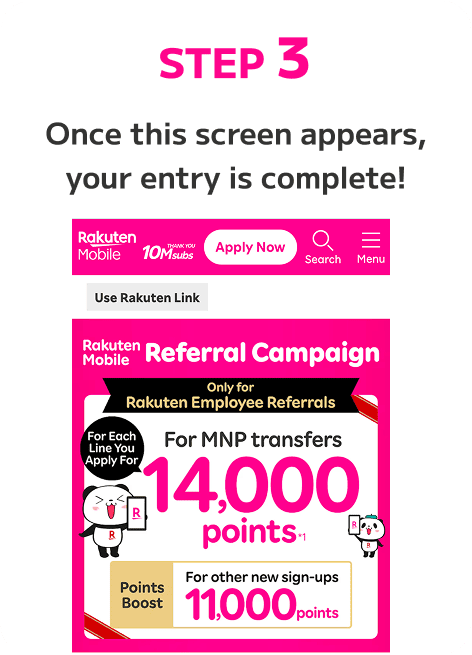 Your entry is complete once the campaign screen is displayed.